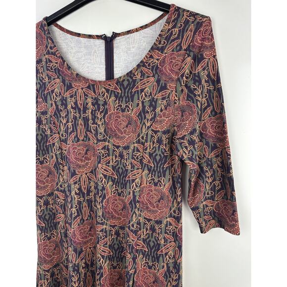 Soft Surroundings Alcott Dress Floral Maxi Slit Large Boho Western Jersey Soft - Picture 7 of 16